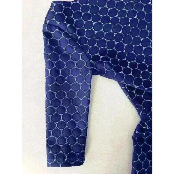 Leota Sz S Seraphine Jacquard Dress Blue Stretch 3/4 Slv Ballet Core Fit & Flare - Picture 7 of 16